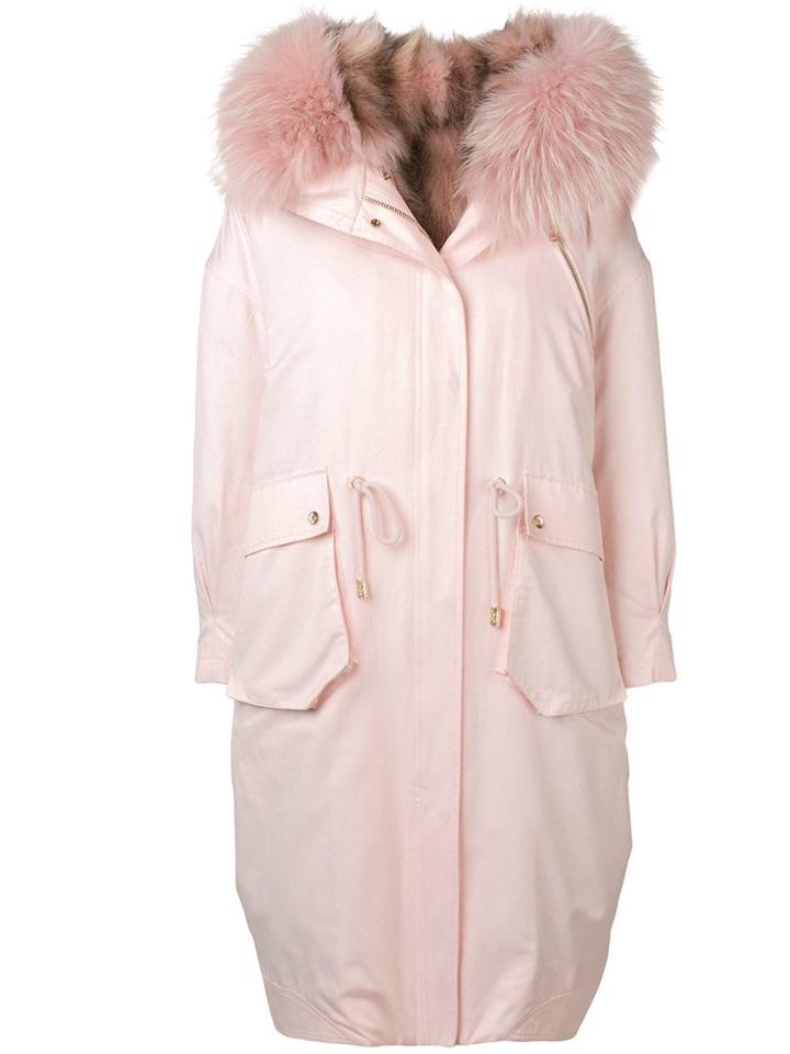 Liska Fur Trimmed Coat - Pink