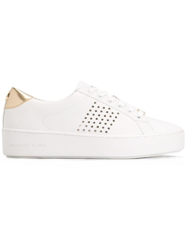 Michael Michael Kors Perforated Details Sneakers - White