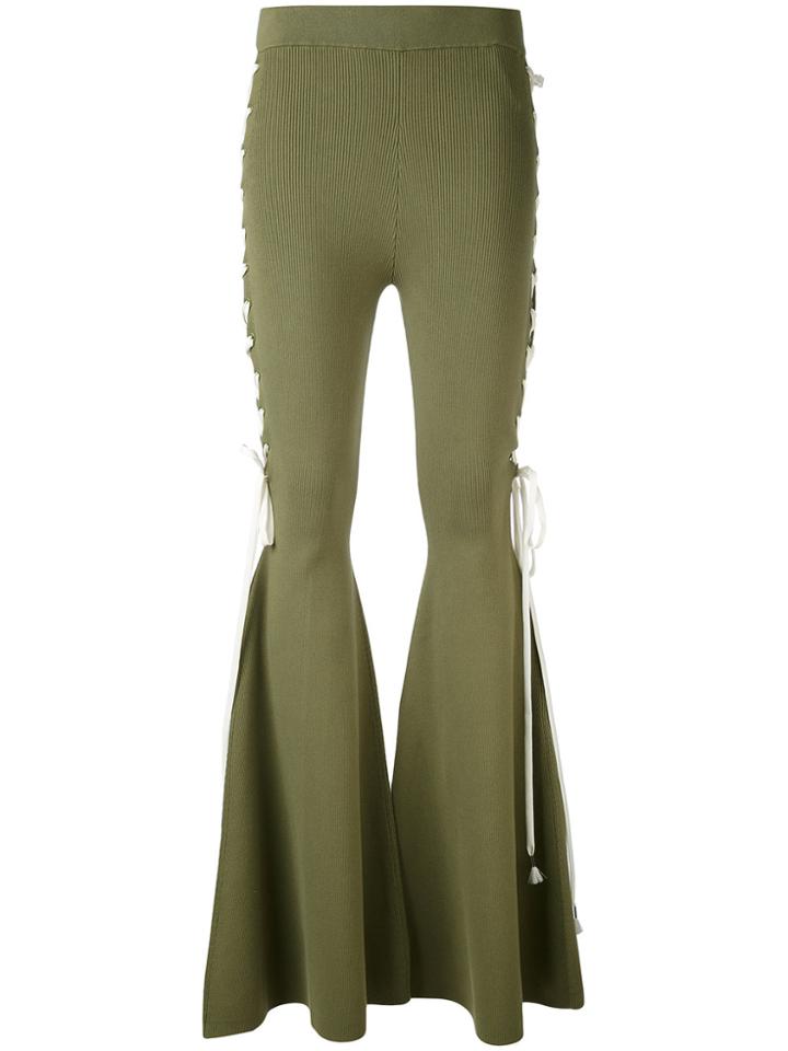 Puma String Tie Flared Trousers - Green