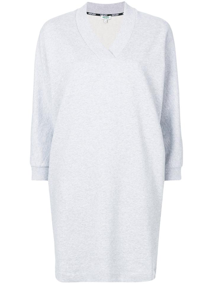 Kenzo Kenzo Logo Sweatshirt Dress - Grey