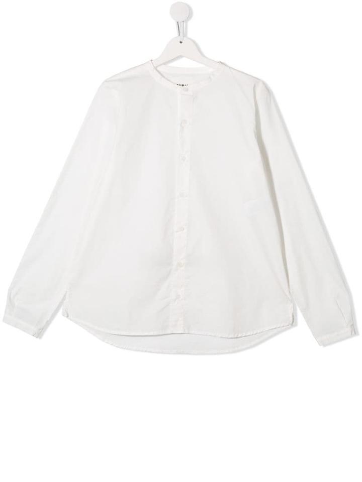Touriste Teen Mandarin Collar Shirt - White