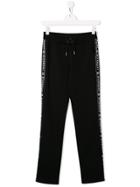 Givenchy Kids Logo Tape Track Pants - Black