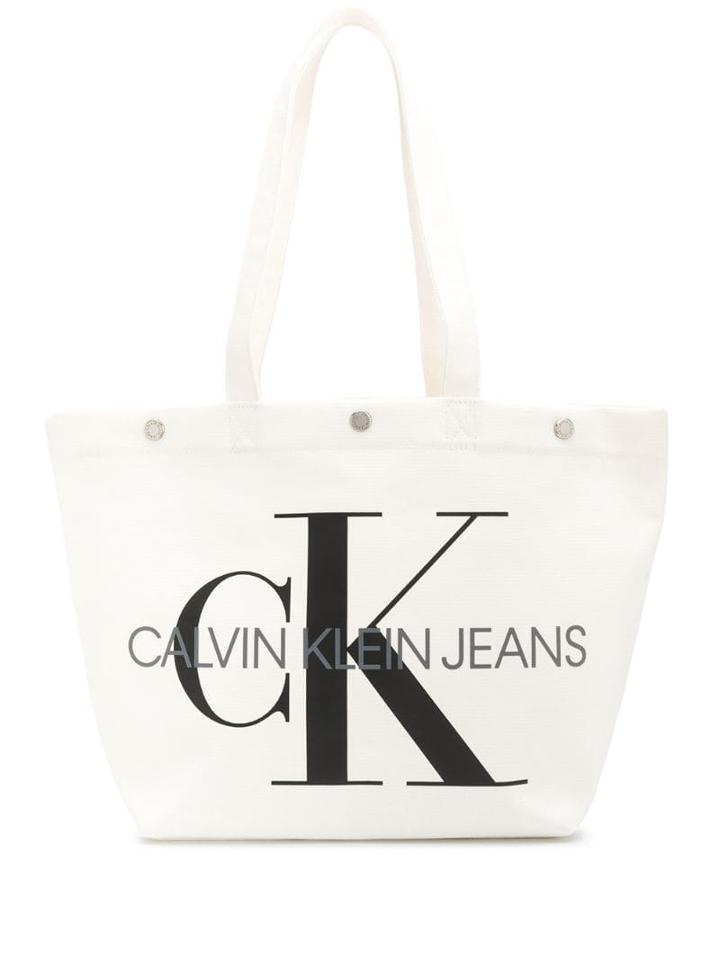 Calvin Klein Jeans Utility Tote Bag - White