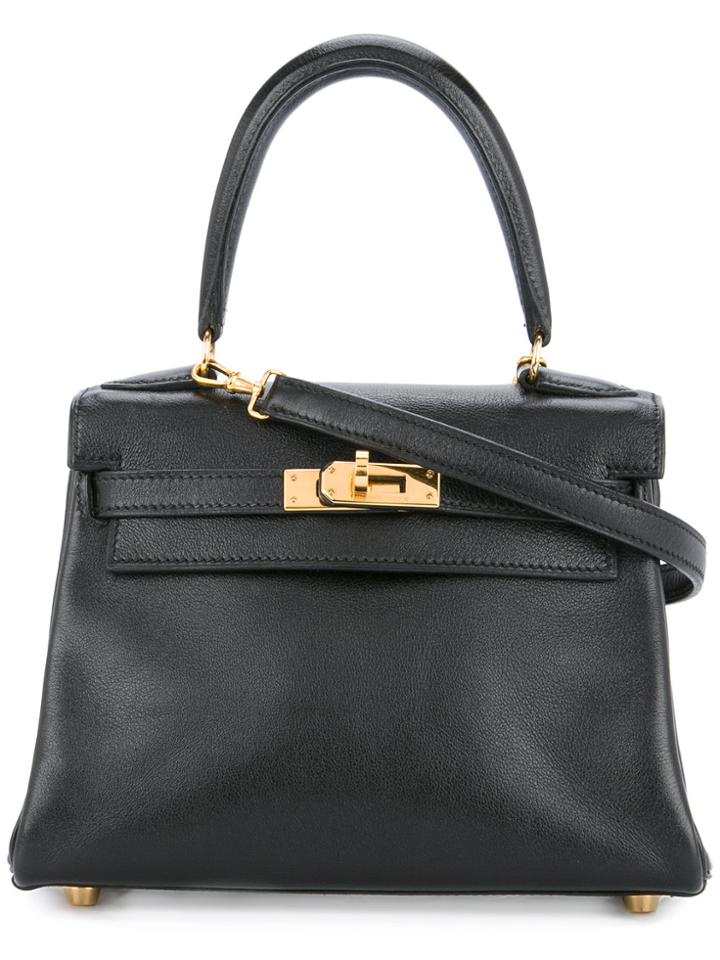 Hermès Vintage Kelly 25 2way Gulliver Handbag - Black