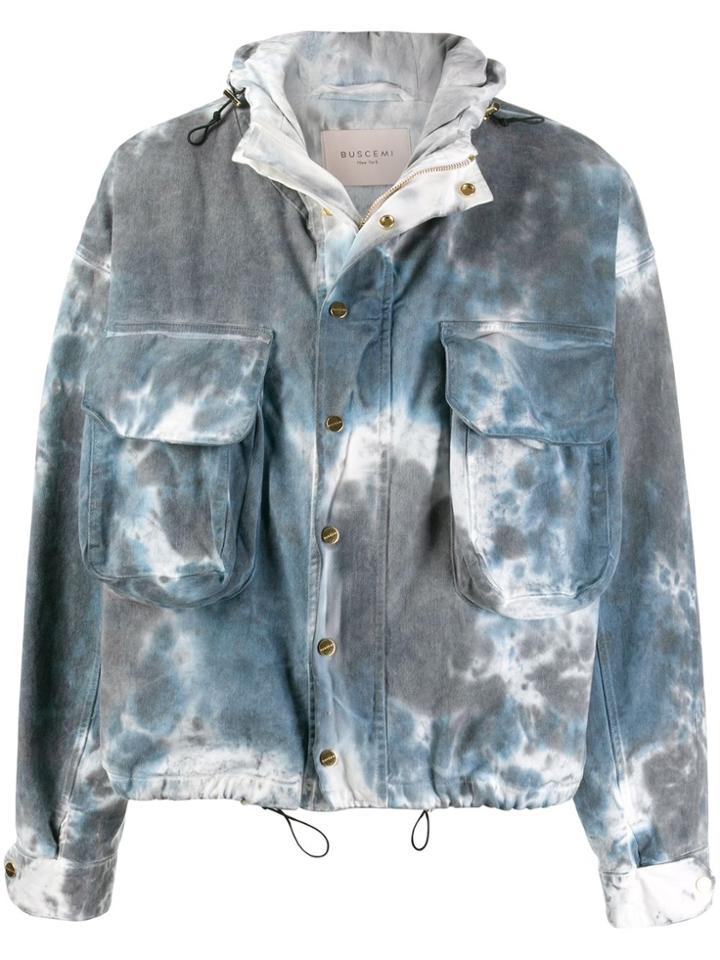 Buscemi Tie-dye Print Jacket - Blue
