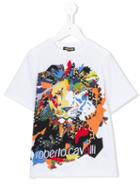 Roberto Cavalli Kids - Printed T-shirt - Kids - Cotton/spandex/elastane - 4 Yrs, White