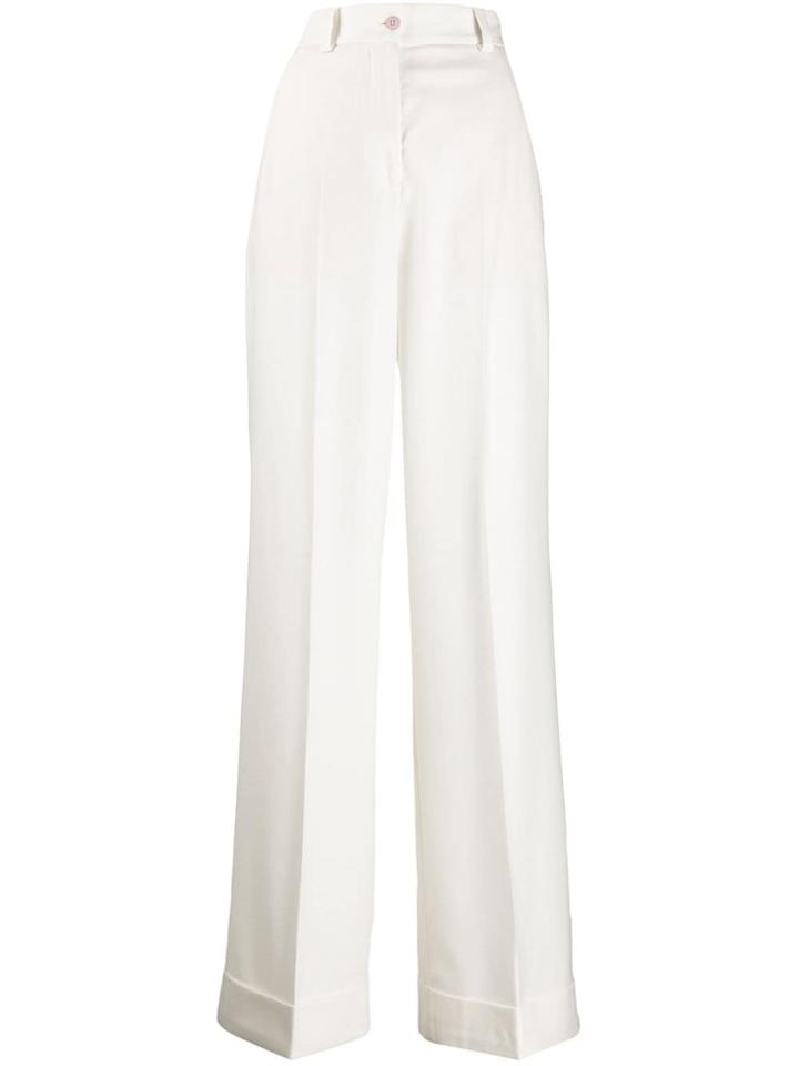 Pt01 Flared Tailored Trousers - White