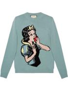 Gucci Snow White Wool Knit Sweater - Blue