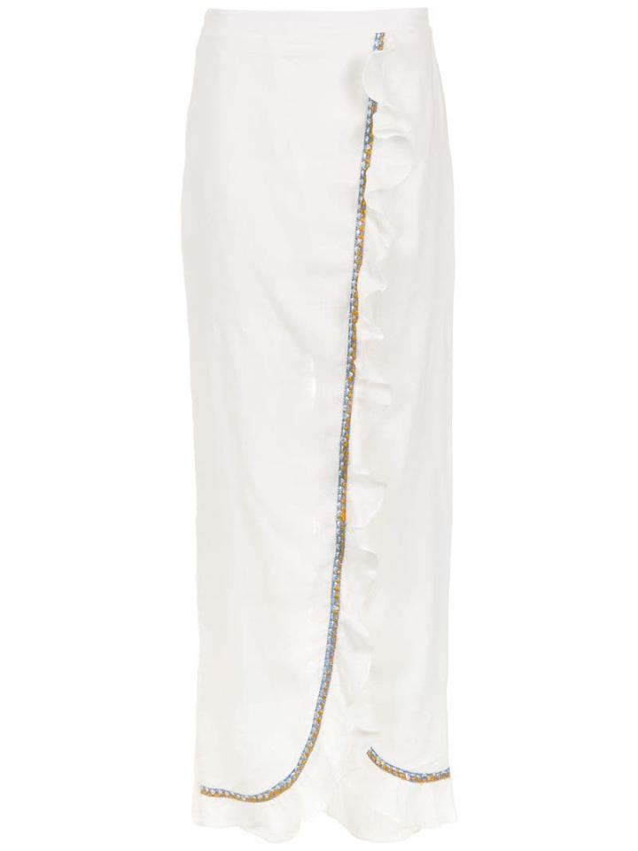 Clube Bossa Ruffled Hare Pants - White
