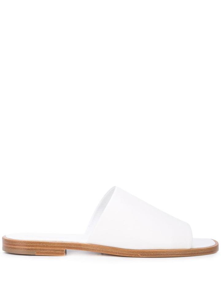 A Plan Application Open Toe Slides - White