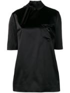 Prada High Neck Blouse - Black