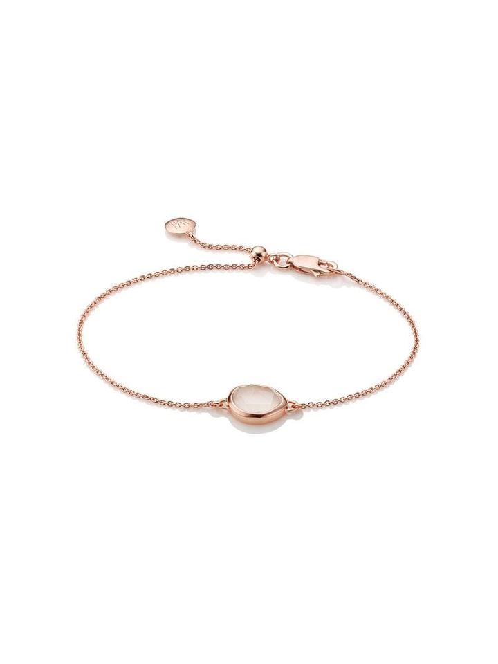 Monica Vinader Siren Fine Chain Rose Quartz Bracelet - Pink