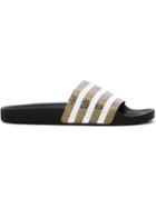 Adidas Originals Adilette Sliders, Adult Unisex, Size: 4, White, Leather/rubber/artificial Leather