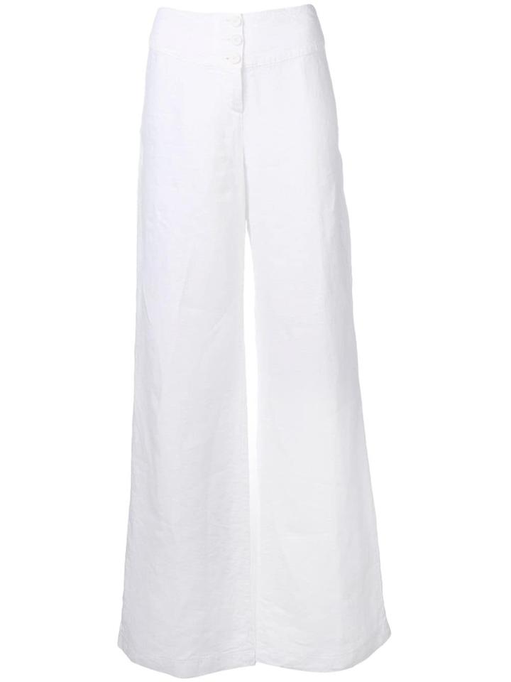 Aspesi High Waisted Flared Trousers - White
