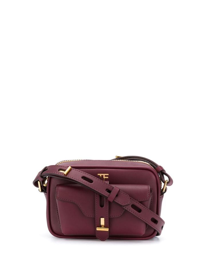 Tom Ford Smooth Camera Bag - Red