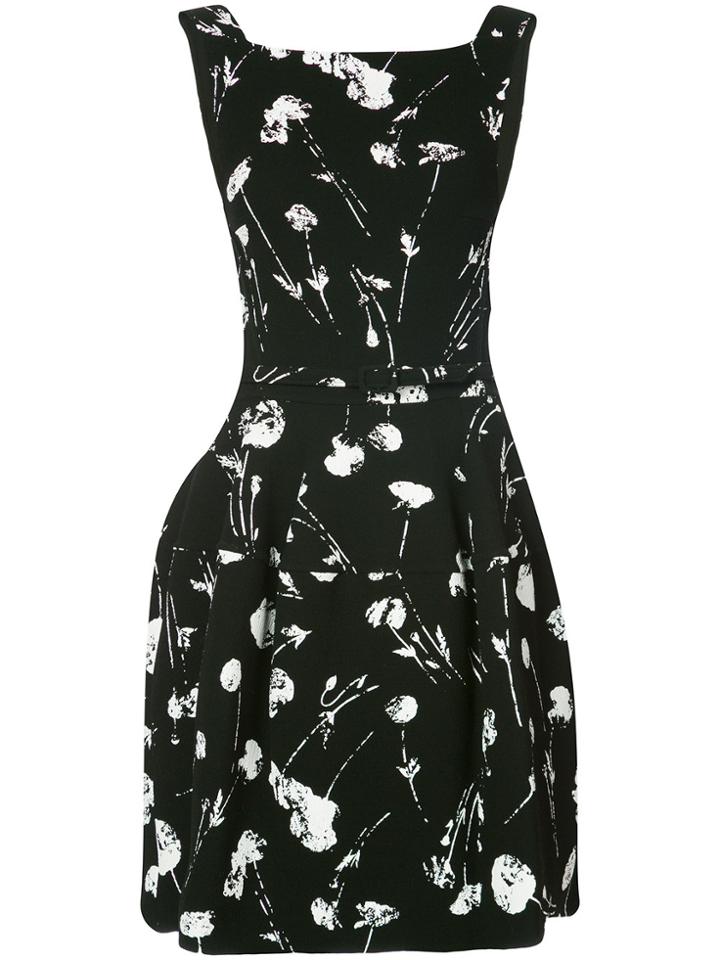 Oscar De La Renta Tie Back Mini Dress - Black