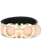 Salvatore Ferragamo Gancini Buckle Belt, Women's, Size: 75, Nude/neutrals, Calf Leather
