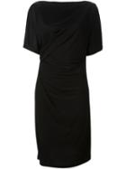 Givenchy Drape Detail Dress, Women's, Size: 42, Black, Cotton/polyamide/spandex/elastane/viscose