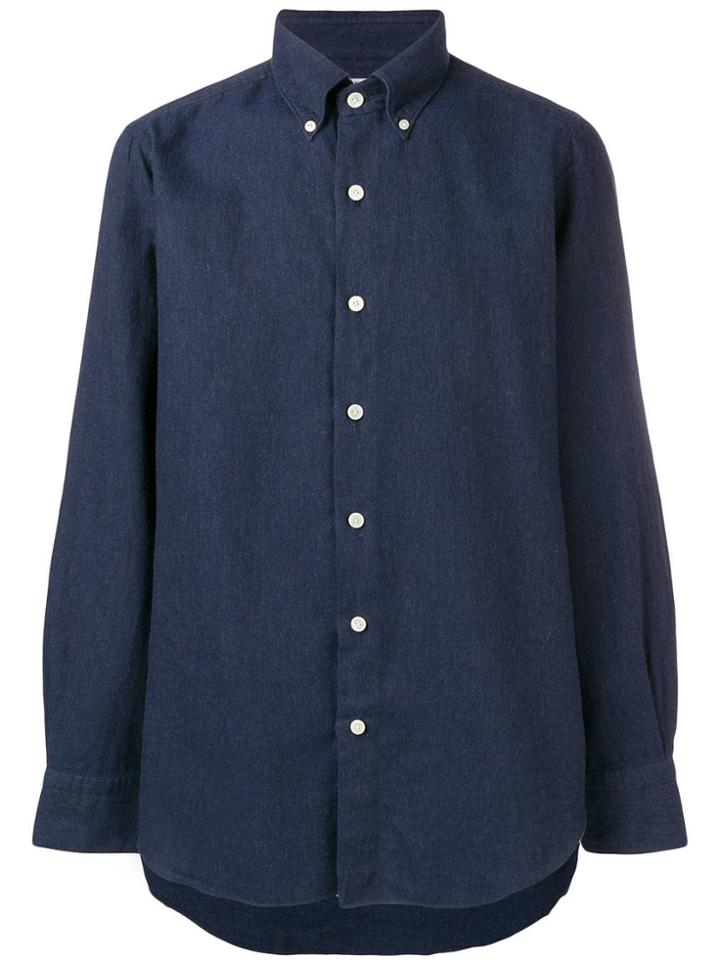 Finamore 1925 Napoli Slim Fit Shirt - Blue