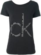 Calvin Klein Jeans Logo Print T-shirt, Women's, Size: Xs, Black, Cotton/spandex/elastane
