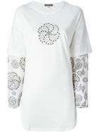 Ann Demeulemeester Sheer Printed Sleeve T-shirt