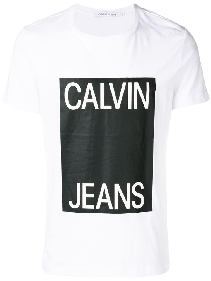 Calvin Klein Jeans Box Logo T-shirt - White