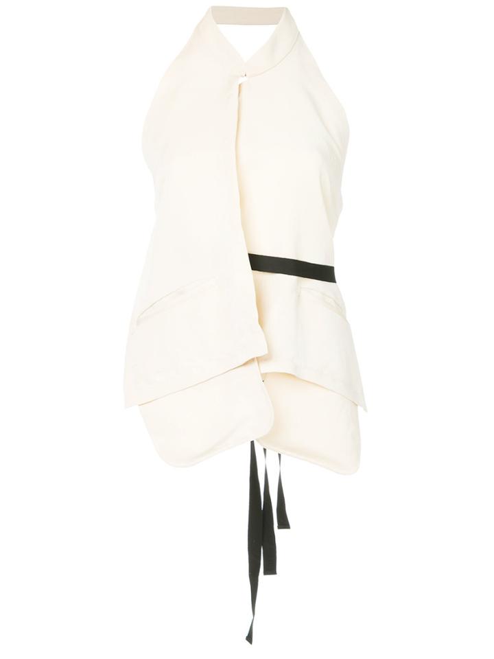 Uma Wang Geometric Sleeveless Top - Nude & Neutrals