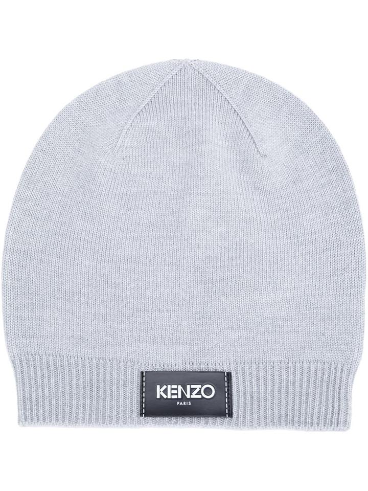 Kenzo Knit Beanie, Women's, Grey, Wool