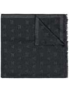 Max Mara Monogrammed Jacquard Scarf - Black