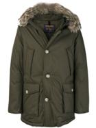 Woolrich Fur Trim Padded Jacket - Green