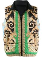 Versace Versace - Man - Puffy Vest Barocco - Green