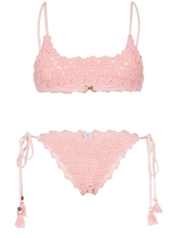 She Made Me She Made Me Mana Bkni Crp Top Wd Strps M - Pink