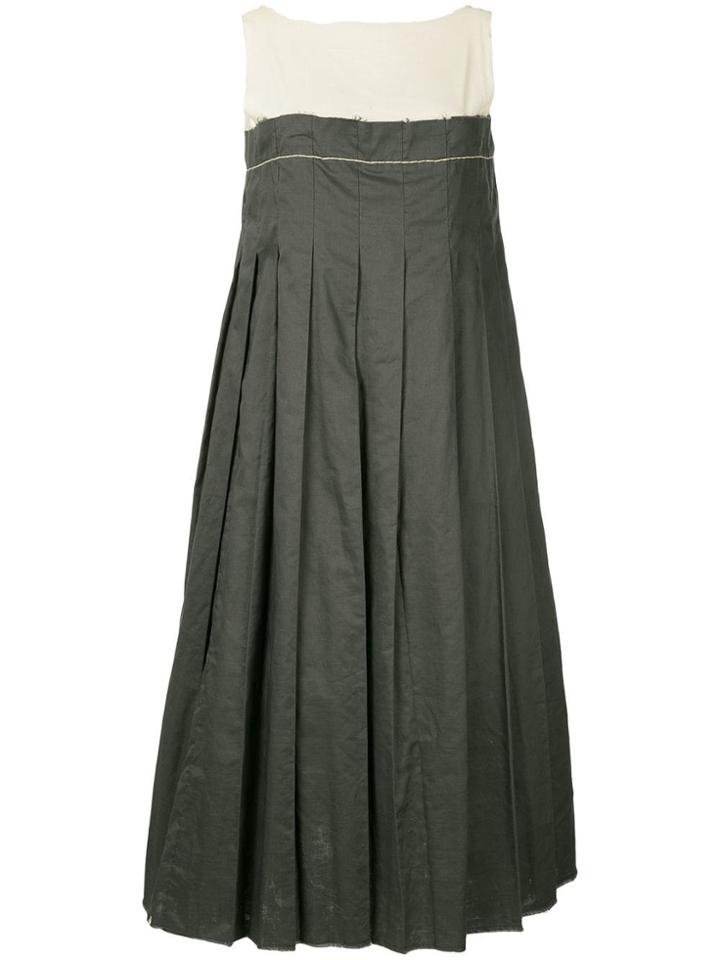 Comme Des Garçons Vintage Contrast Flared Midi Dress - Grey