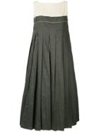 Comme Des Garçons Vintage Contrast Flared Midi Dress - Grey