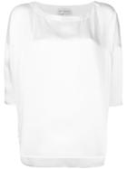 Faith Connexion Round Neck Boxy T-shirt, Women's, Size: Xs, White, Silk