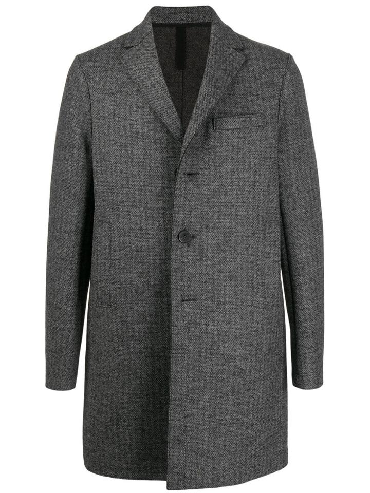 Harris Wharf London Midi Single Breasted Coat - Grey