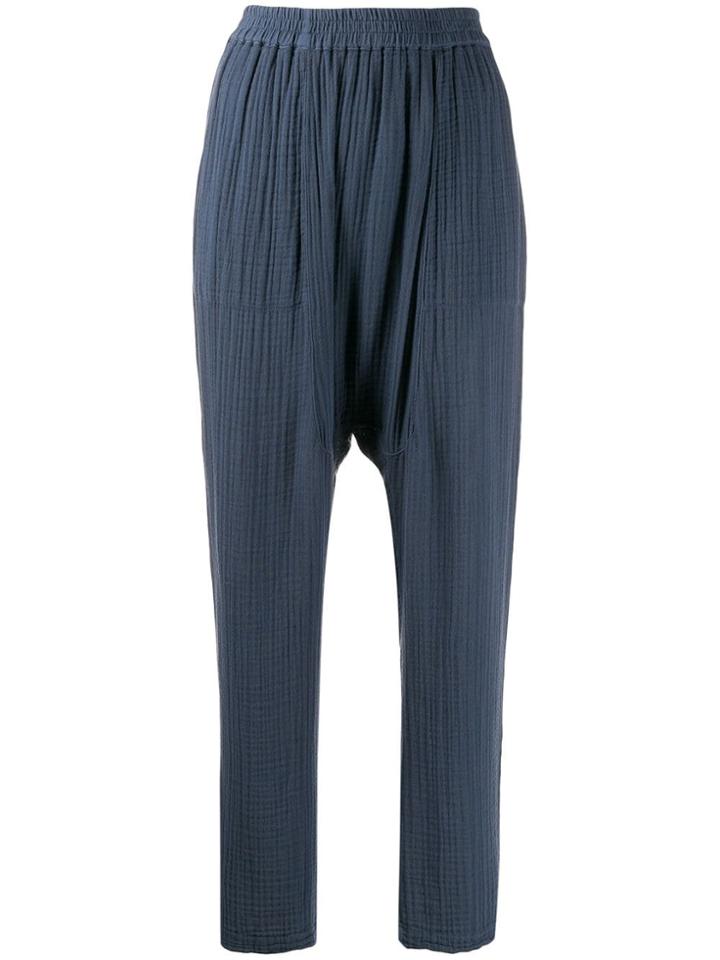 Raquel Allegra Dropped Crotch Pants - Blue