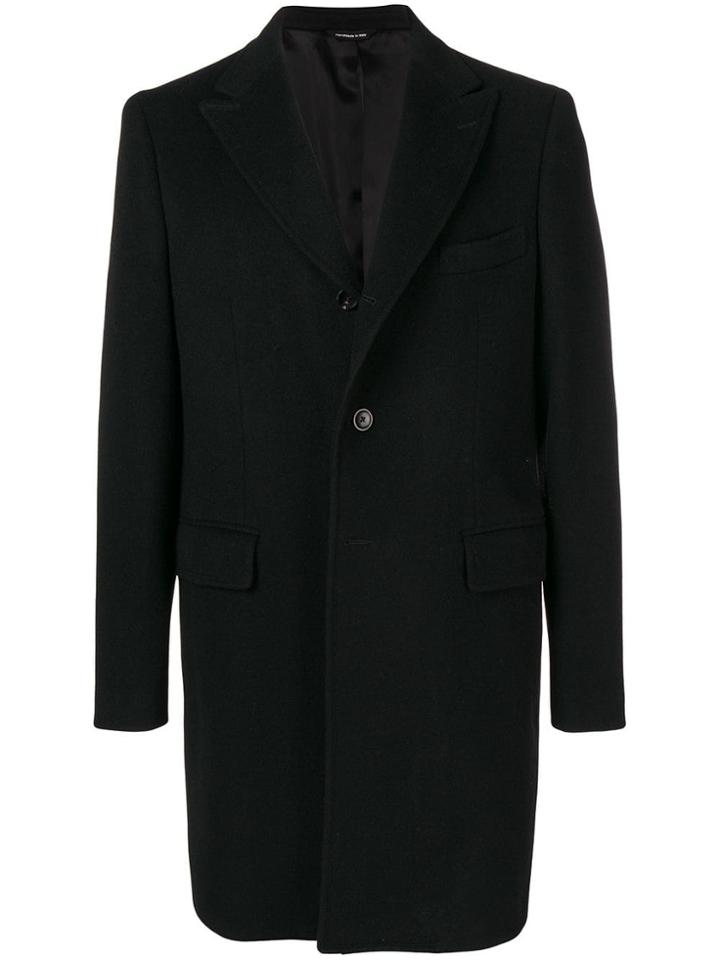 Tonello Single-breasted Coat - Black