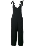 See By Chloé Tie Shoulder Jumpsuit, Women's, Size: 34, Black, Polyester/spandex/elastane/viscose