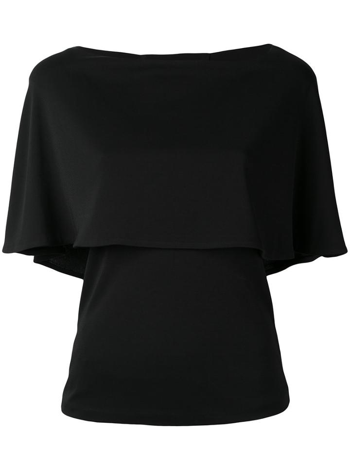 Chalayan - Cape Top - Women - Polyamide/acetate - 44, Black, Polyamide/acetate
