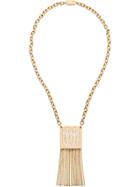 Miu Miu Tassel Pendant Necklace - F0nxa Gold/crystal