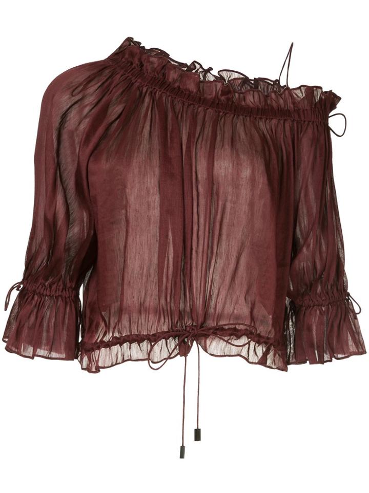 Aje Aldama Ruffled Blouse - Red