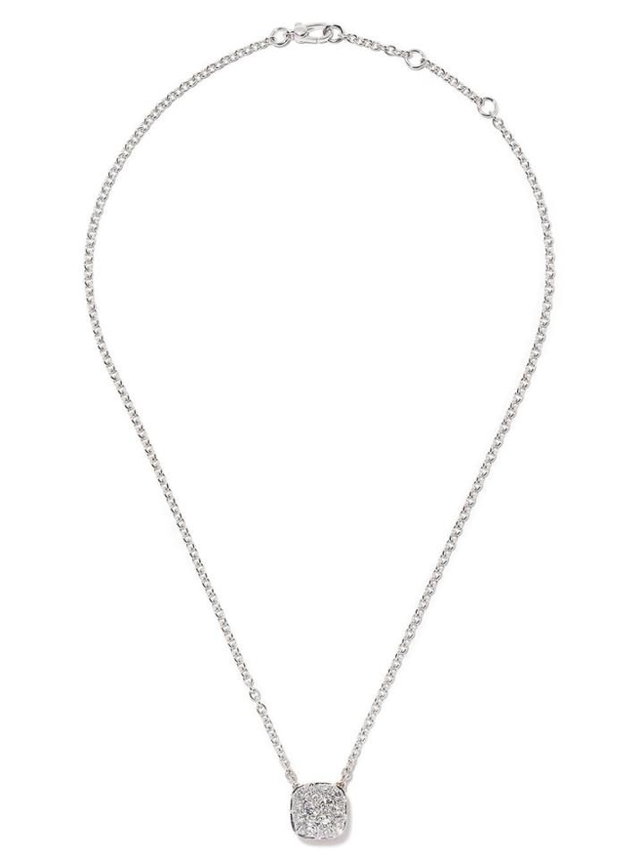 Pomellato 18kt White Gold Nudo Diamond Pendant Necklace - Fb704go6b9