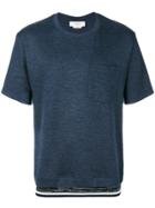 Pringle Of Scotland Striped Hem Top - Blue