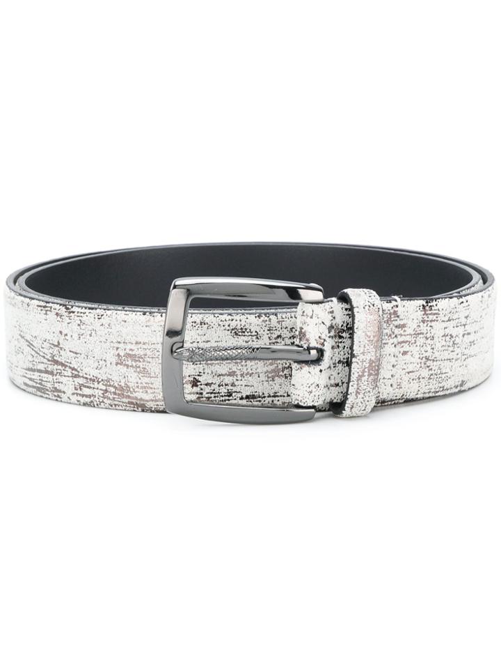 Just Cavalli Distressed Belt - White