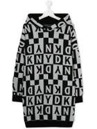 Dkny Kids Logo Print Sweat Dress - Black