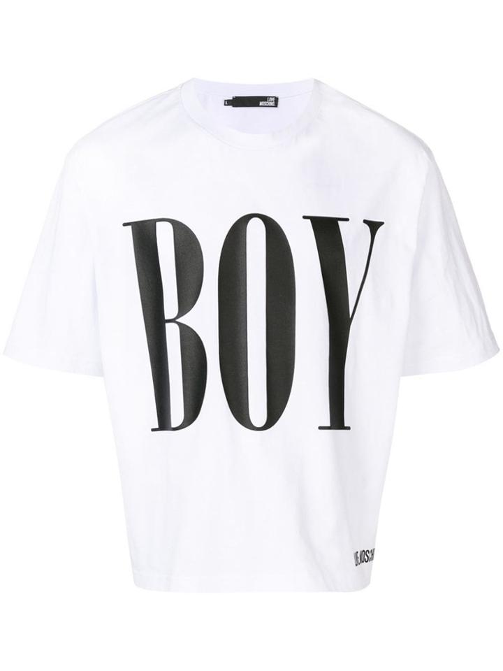 Love Moschino 'boy' Print T-shirt - White