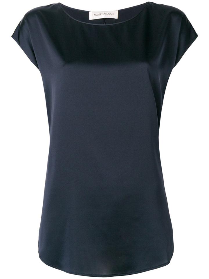 Lamberto Losani Short Sleeved Blouse - Blue