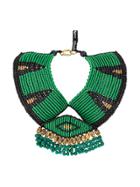 Afroditi Hera Colour-block Beaded Necklace - Green