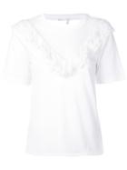 Chloé Transparent V-neck T-shirt - White